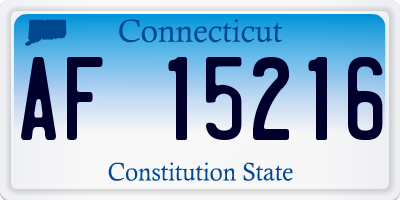 CT license plate AF15216