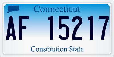 CT license plate AF15217