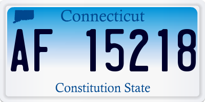 CT license plate AF15218