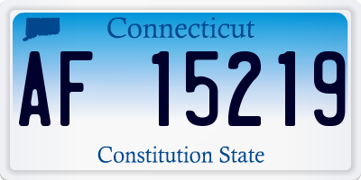 CT license plate AF15219