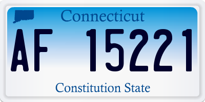 CT license plate AF15221