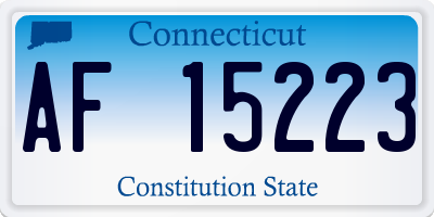 CT license plate AF15223