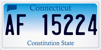 CT license plate AF15224