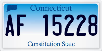 CT license plate AF15228