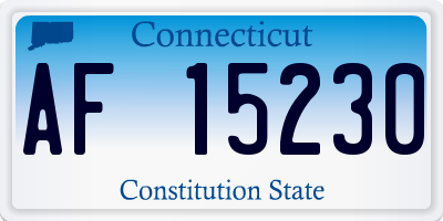 CT license plate AF15230