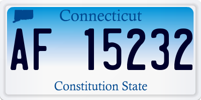 CT license plate AF15232