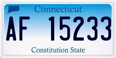 CT license plate AF15233