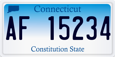 CT license plate AF15234