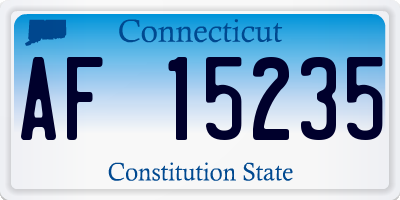 CT license plate AF15235