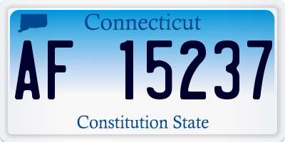 CT license plate AF15237
