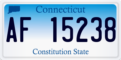 CT license plate AF15238