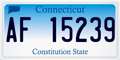 CT license plate AF15239