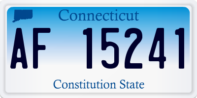CT license plate AF15241