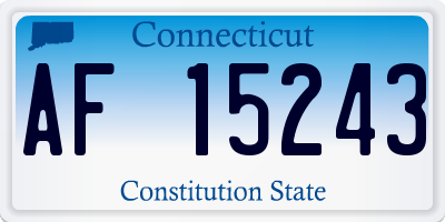 CT license plate AF15243