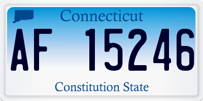 CT license plate AF15246
