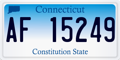CT license plate AF15249