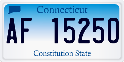 CT license plate AF15250
