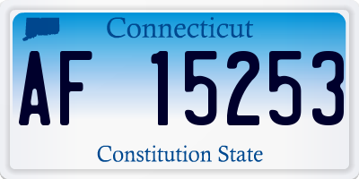 CT license plate AF15253