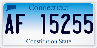 CT license plate AF15255