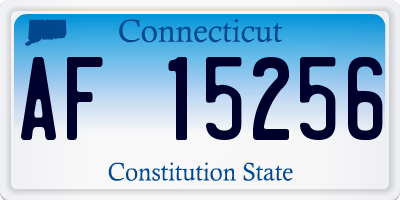 CT license plate AF15256