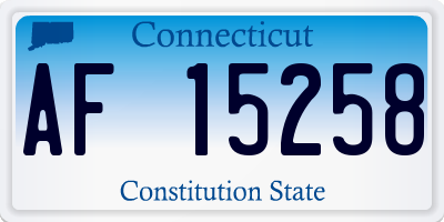 CT license plate AF15258