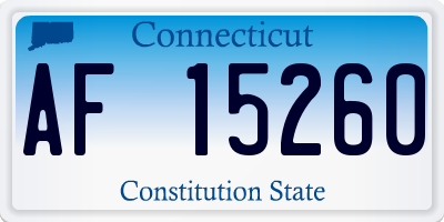 CT license plate AF15260