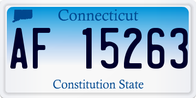 CT license plate AF15263