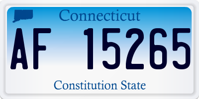 CT license plate AF15265