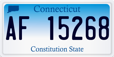 CT license plate AF15268