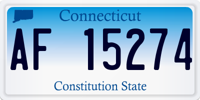 CT license plate AF15274