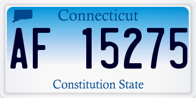 CT license plate AF15275
