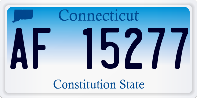 CT license plate AF15277