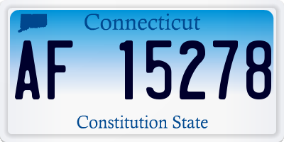 CT license plate AF15278