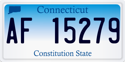 CT license plate AF15279