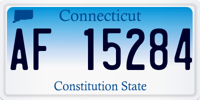 CT license plate AF15284