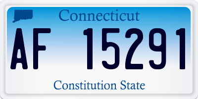CT license plate AF15291