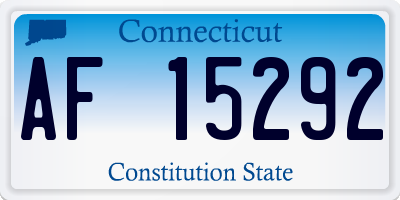 CT license plate AF15292