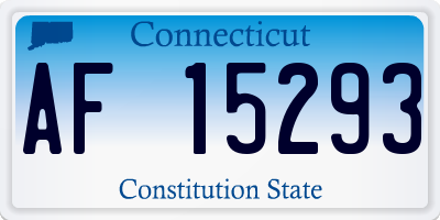 CT license plate AF15293