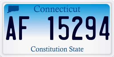 CT license plate AF15294