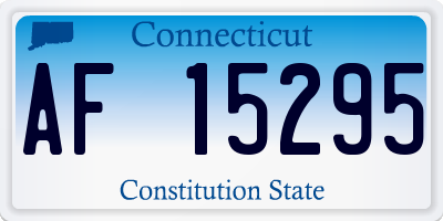 CT license plate AF15295