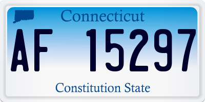 CT license plate AF15297