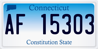 CT license plate AF15303