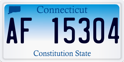 CT license plate AF15304