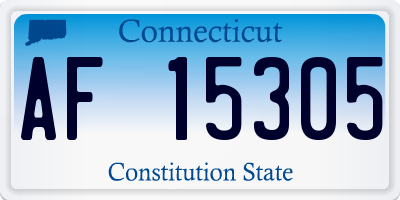 CT license plate AF15305