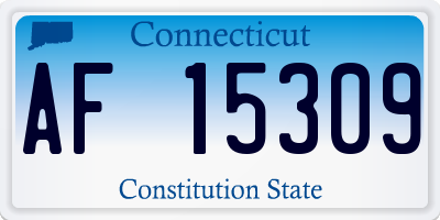 CT license plate AF15309