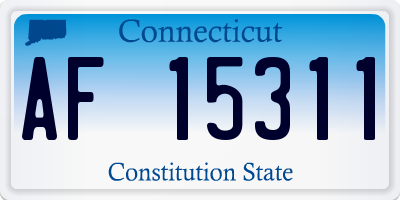 CT license plate AF15311