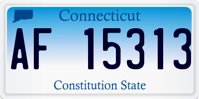 CT license plate AF15313