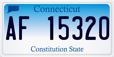 CT license plate AF15320