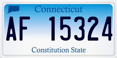 CT license plate AF15324