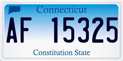 CT license plate AF15325